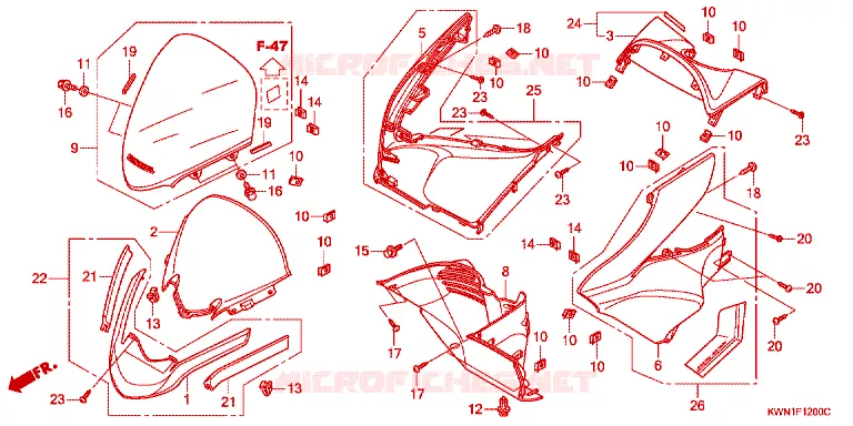 VOORKAP Honda SCOOTER 125 PCX 2014  WW125EX2E