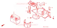 ACHTER STROOMLIJNKAP/ACCU voor Honda LEAD 90 SPECIAL 1993