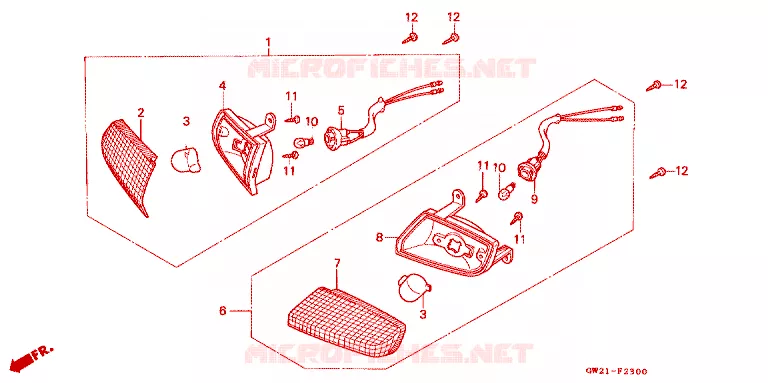 VOOR KNIPPERLICHT Honda SCOOTER 90 LEAD 1993  NH90MP