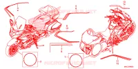STICKERS voor Honda GL 1800 GOLD WING TOUR DCT, NAVI, AIRBAG 2020