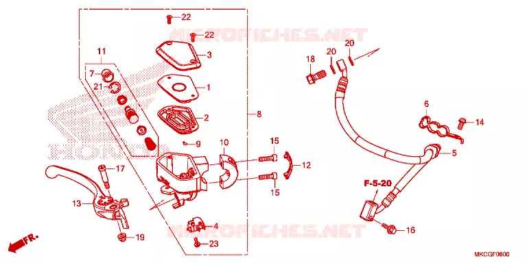 REMPOMP VOOR Honda MOTO 1800 GOLD-WING 2020  GL1800DAL