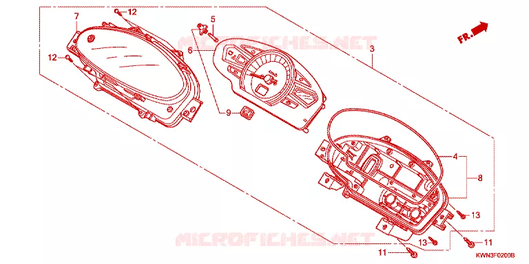 COMBINATIEMETER Honda SCOOTER 125 PCX 2010  WW125EX2A