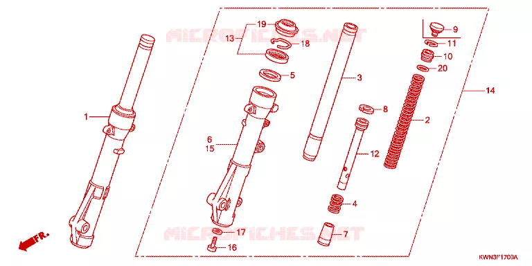 VOOR VORK Honda SCOOTER 125 PCX 2012  WW125EX2A