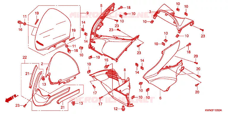 VOORKAP Honda SCOOTER 125 PCX 2013  WW125EX2A