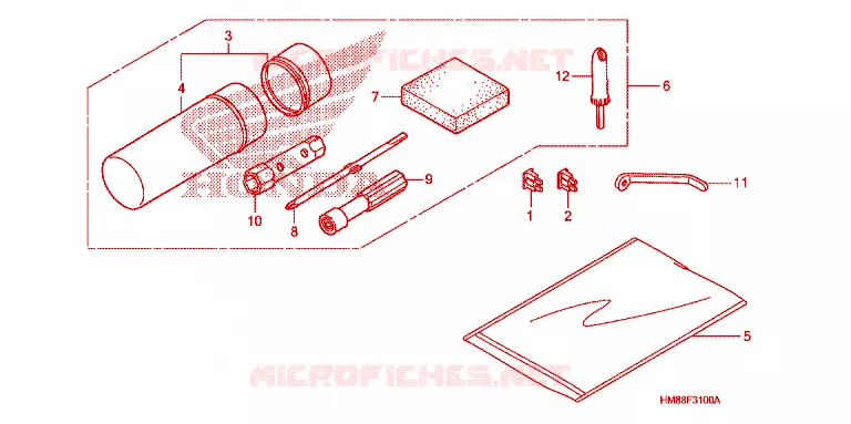 GEREEDSCHAP Honda ATV 250 FOURTRAX 2007  TRX250TM7