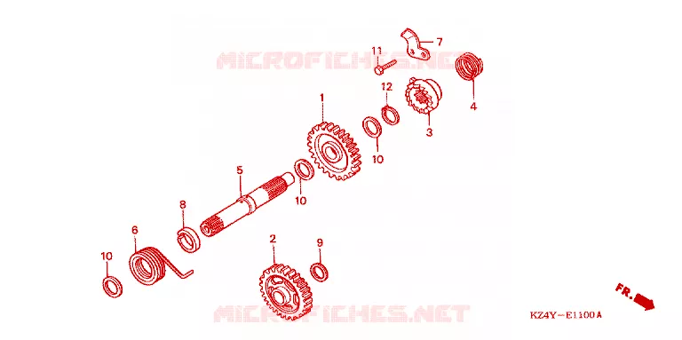 KICKSTARTER SPIL Honda MOTO 125 CR 2000  CR125RY