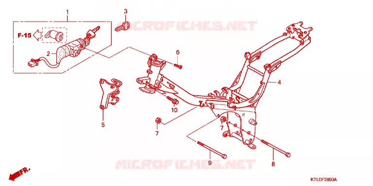 FRAME CHASSIS Honda MOTO 100 WAVE 2010  AFS100SA