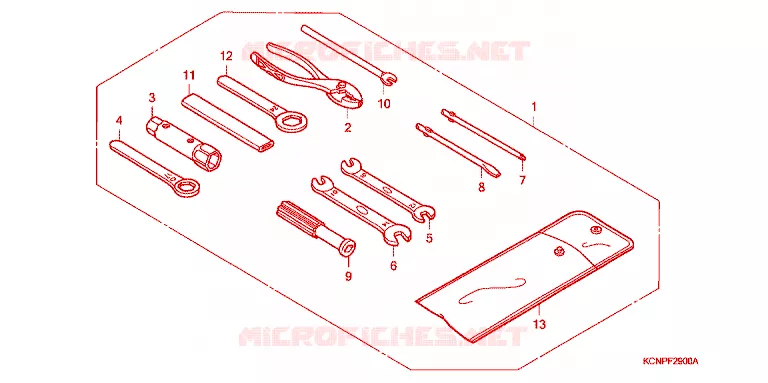 GEREEDSCHAP Honda MOTO 200 XR 2003  XR2003
