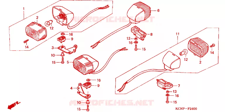 KNIPPERLICHT Honda MOTO 200 XR 2004  XR2003