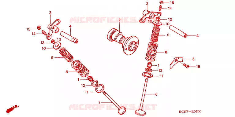 NOKKENAS/KLEP Honda MOTO 200 XR 2003  XR2003