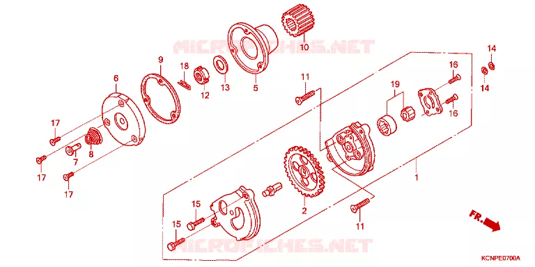 OLIEPOMP Honda MOTO 200 XR 2003  XR2003