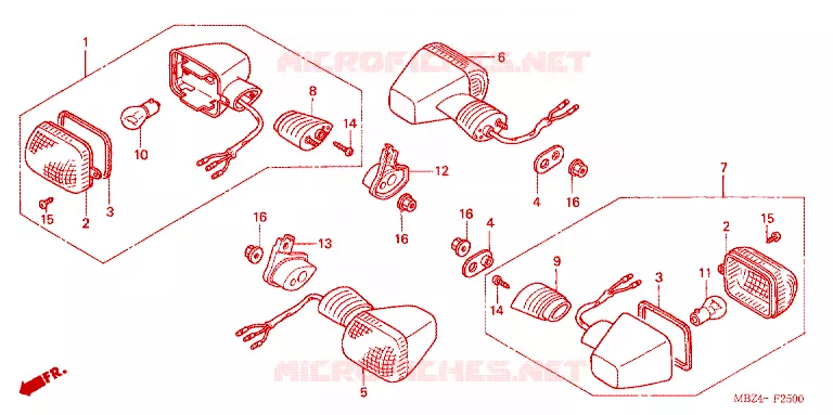 KNIPPERLICHT Honda MOTO 600 CB 2005  CB600F4_A