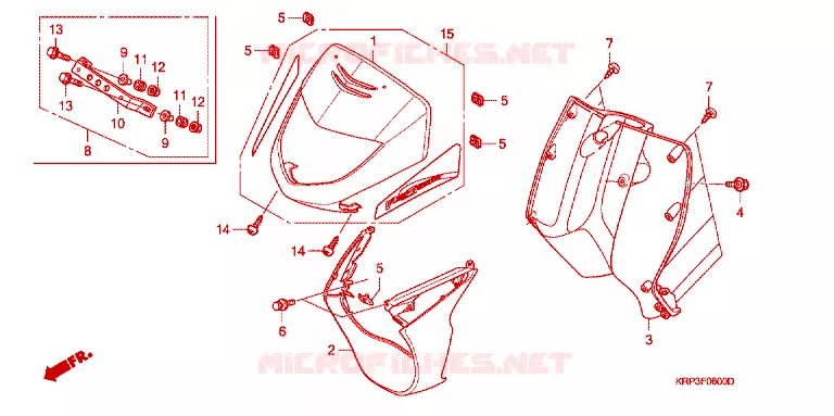 VOORKAP Honda SCOOTER 100 AVIATOR 2003  SCV100F3