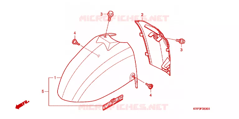 VOORSPATBORD Honda SCOOTER 100 AVIATOR 2004  SCV100F3