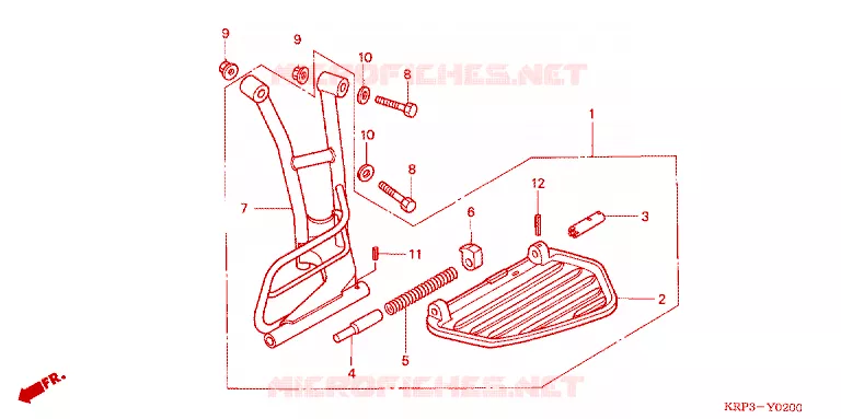 VOETSTEUN Honda SCOOTER 110 AVIATOR 2010  SCV110GA