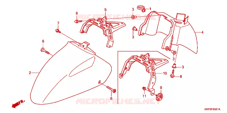 VOORSPATBORD Honda SCOOTER 110 AVIATOR 2010  SCV110GA