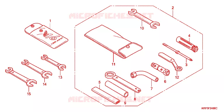 GEREEDSCHAP Honda SCOOTER 110 AVIATOR 2010  SCV110GA