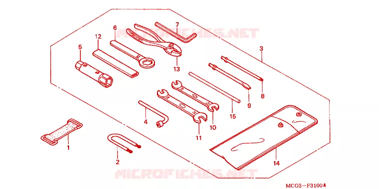 GEREEDSCHAP Honda MOTO 400 NX 2003  NX400C3
