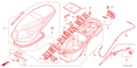 ZITTING/ BAGAGEBOX voor Honda SCV 110 DIO 2014