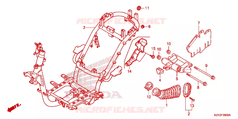 FRAME CHASSIS Honda SCOOTER 110 DIO 2013  SCV110FBD