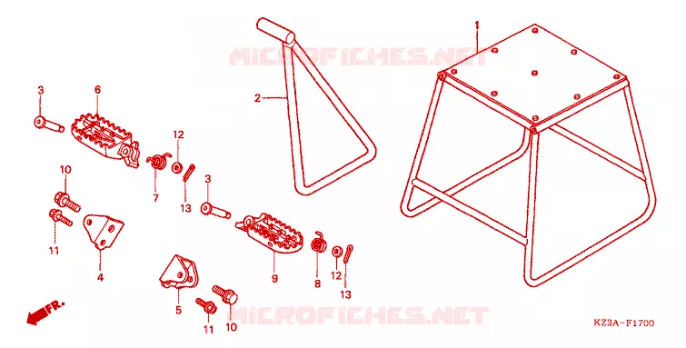 STANDAARD/OPSTAP Honda MOTO 125 CR 2002  CR125R2