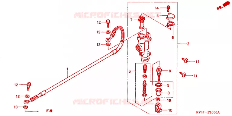 REMPOMP ACHTER Honda MOTO 125 CR 2004  CR125R4