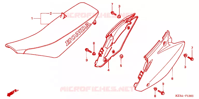 ZITTING - KAP  Honda MOTO 125 CR 2004  CR125R4