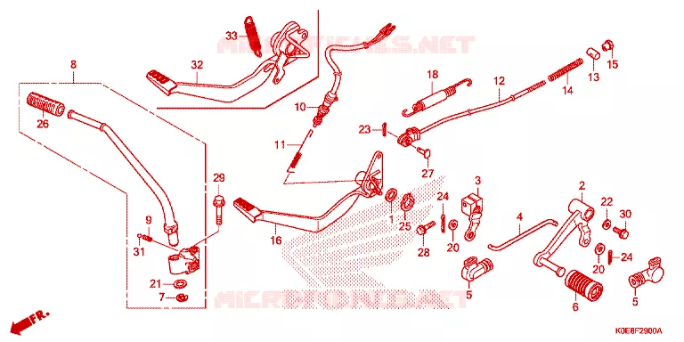 PEDAAL Honda MOTO 160 CBF 2020  CBF160FSK