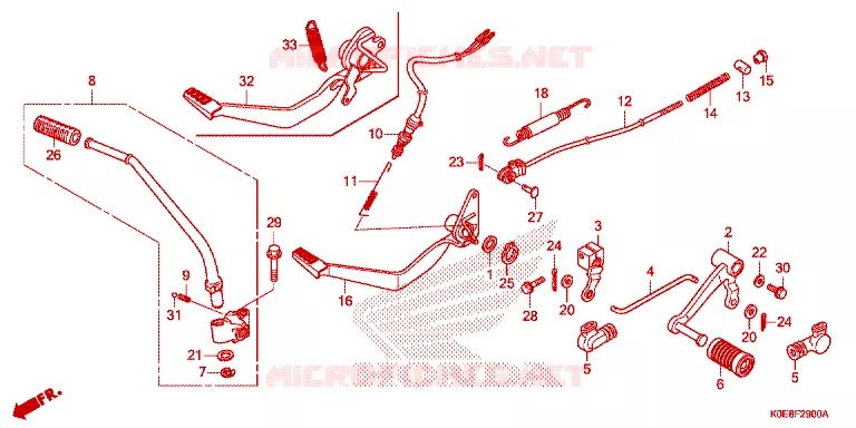 PEDAAL Honda MOTO 160 CBF 2020  CBF160FSK
