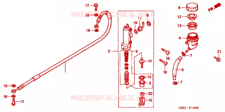 REMPOMP ACHTER Honda MOTO 80 CR 2002  CR80R2