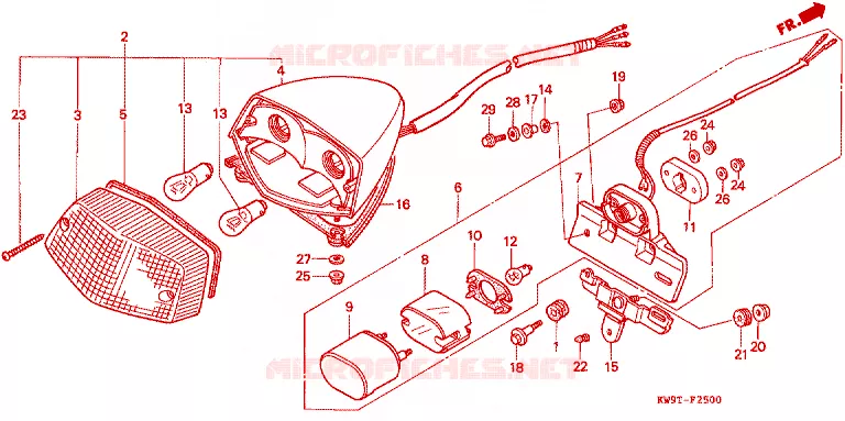 ACHTERLICHT Honda MOTO 400 STEED 1996  NV400CT
