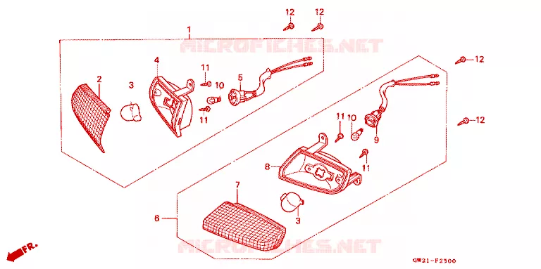 VOOR KNIPPERLICHT Honda SCOOTER 90 LEAD 1993  NH90MP