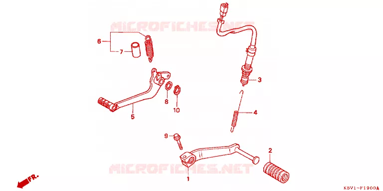 PEDAAL Honda MOTO 250 VT 1992  VT250FN