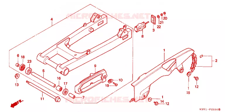 ZWAAI-ARM/KETTINGKAST Honda MOTO 250 VT 1992  VT250FN
