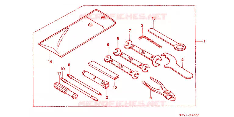 GEREEDSCHAP Honda MOTO 250 VT 1992  VT250FN