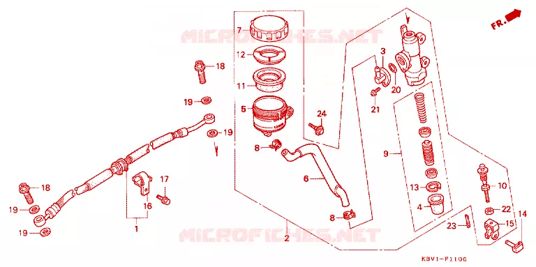 REMPOMP ACHTER Honda MOTO 250 VT 1992  VT250FN