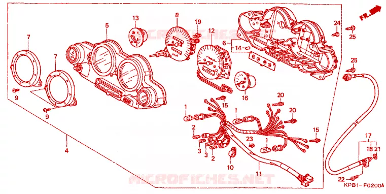 TELLERSET COMPLEET Honda SCOOTER 250 FORZA 2002  NSS250A2_J