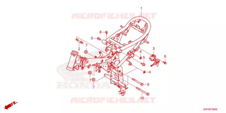 FRAME CHASSIS Honda MOTO 125 MONKEY 2024  Z125MAR