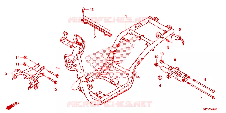 FRAME CHASSIS Honda MOTO 110 BENLY 2015  MW1101WHF