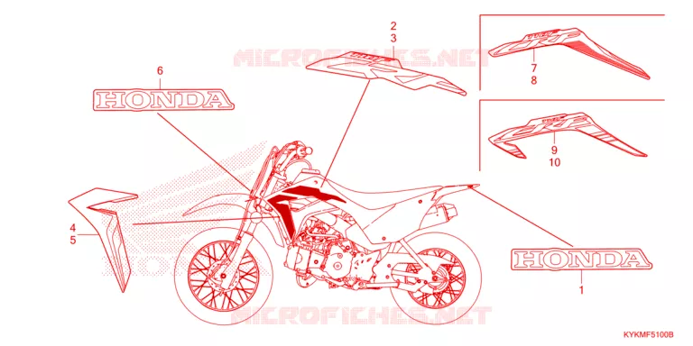 EMBLEEM/STREEP Honda MOTO 110 CRF 2024  CRF110FR