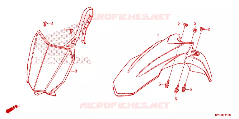 VOORSPATBORD Honda MOTO 110 CRF 2024  CRF110FR