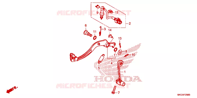 PEDAAL Honda MOTO 450 CRF 2024  CRF450RLR