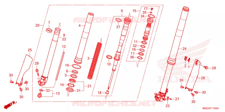 VOOR VORK Honda MOTO 450 CRF 2024  CRF450RLR