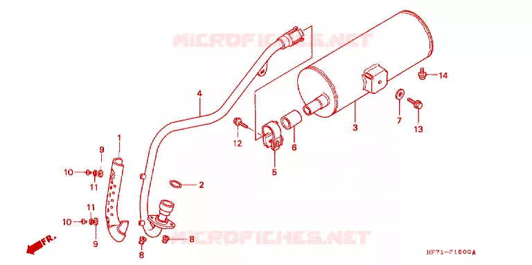 UITLAATDEMPER Honda ATV 90 FOURTRAX 1996  TRX90S