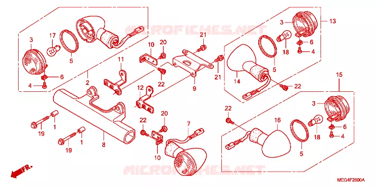 KNIPPERLICHT Honda MOTO 750 SHADOW 2004  VT750CA4