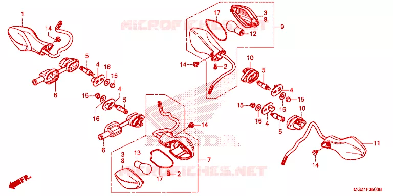 KNIPPERLICHT Honda MOTO 500 CBR 2014  CBR500RE