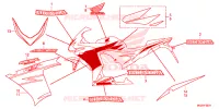 EMBLEEM/STREEP voor Honda CBR 500 R RED 2014