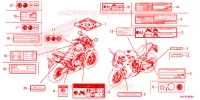 WAARSCHUWINGSLABEL voor Honda CBR 650 F 2017