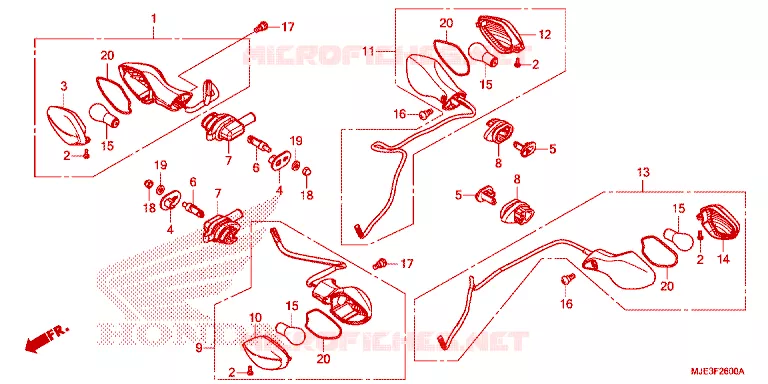 KNIPPERLICHT Honda MOTO 650 CBR 2017  CBR650FH