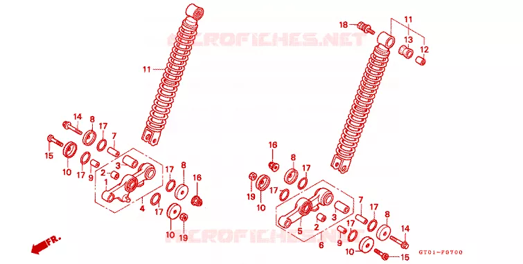 VOOR SCHOKBREKER Honda MOTO 90 CUB 1993  C90DP